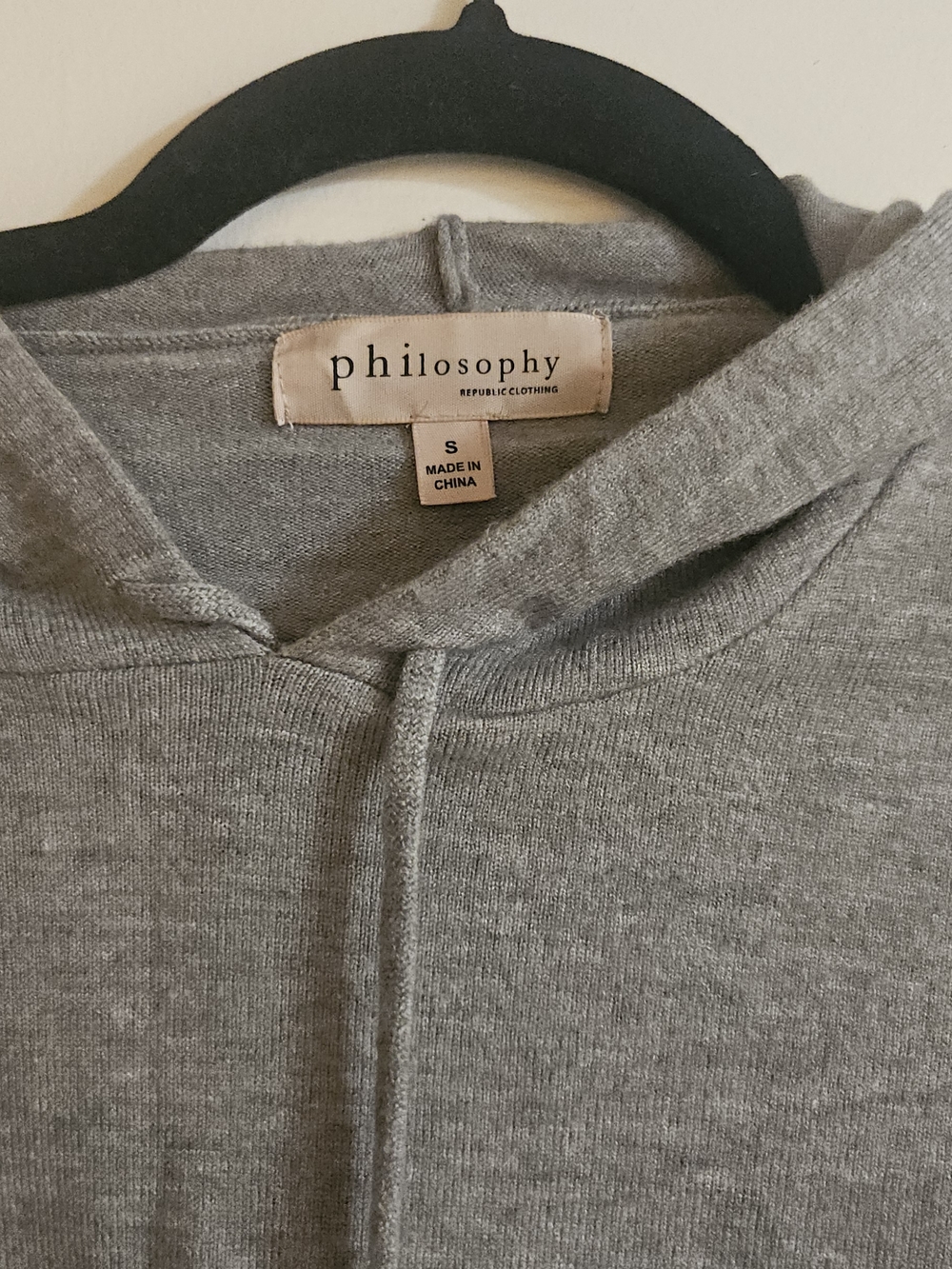Philosophy Men's Light Gray Crewneck Hoodie Sweater